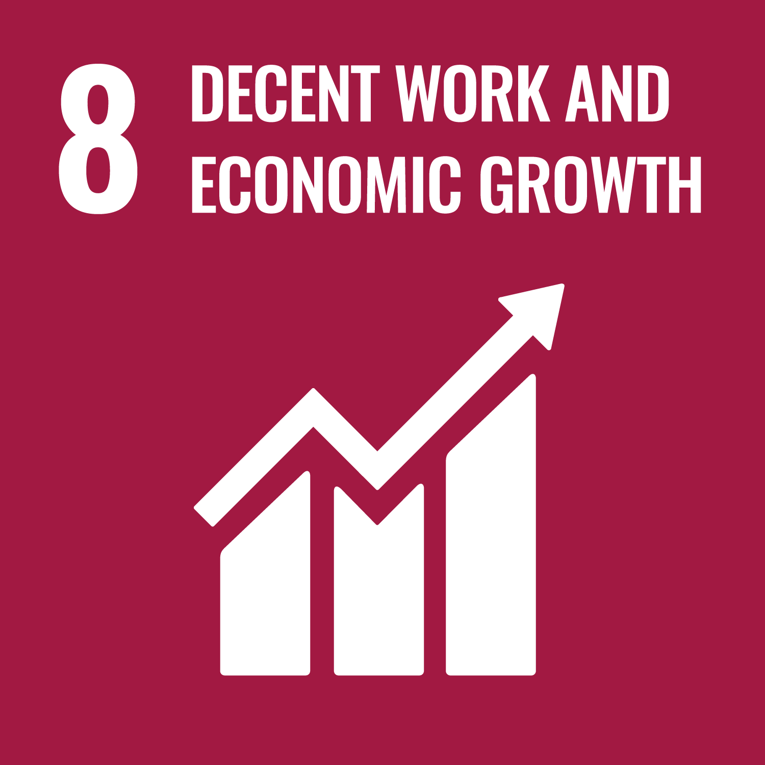 Logo Goal 8: Decent Work and Economic Growth
